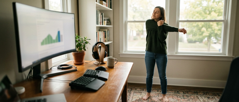 Desk Stretch Breaks to Refresh Neck, Shoulders, Wrists, and Posture